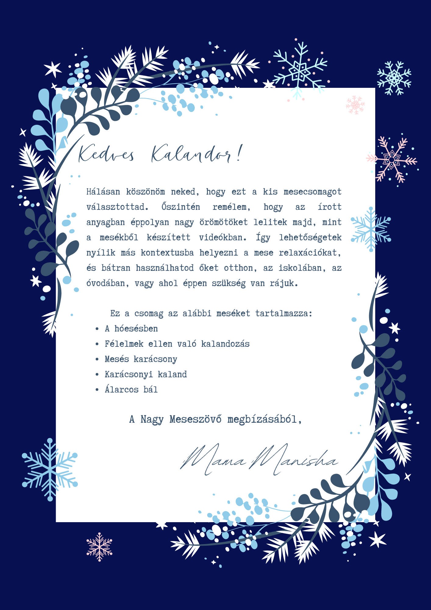 Mama Manisha Meséi - téli varázslat