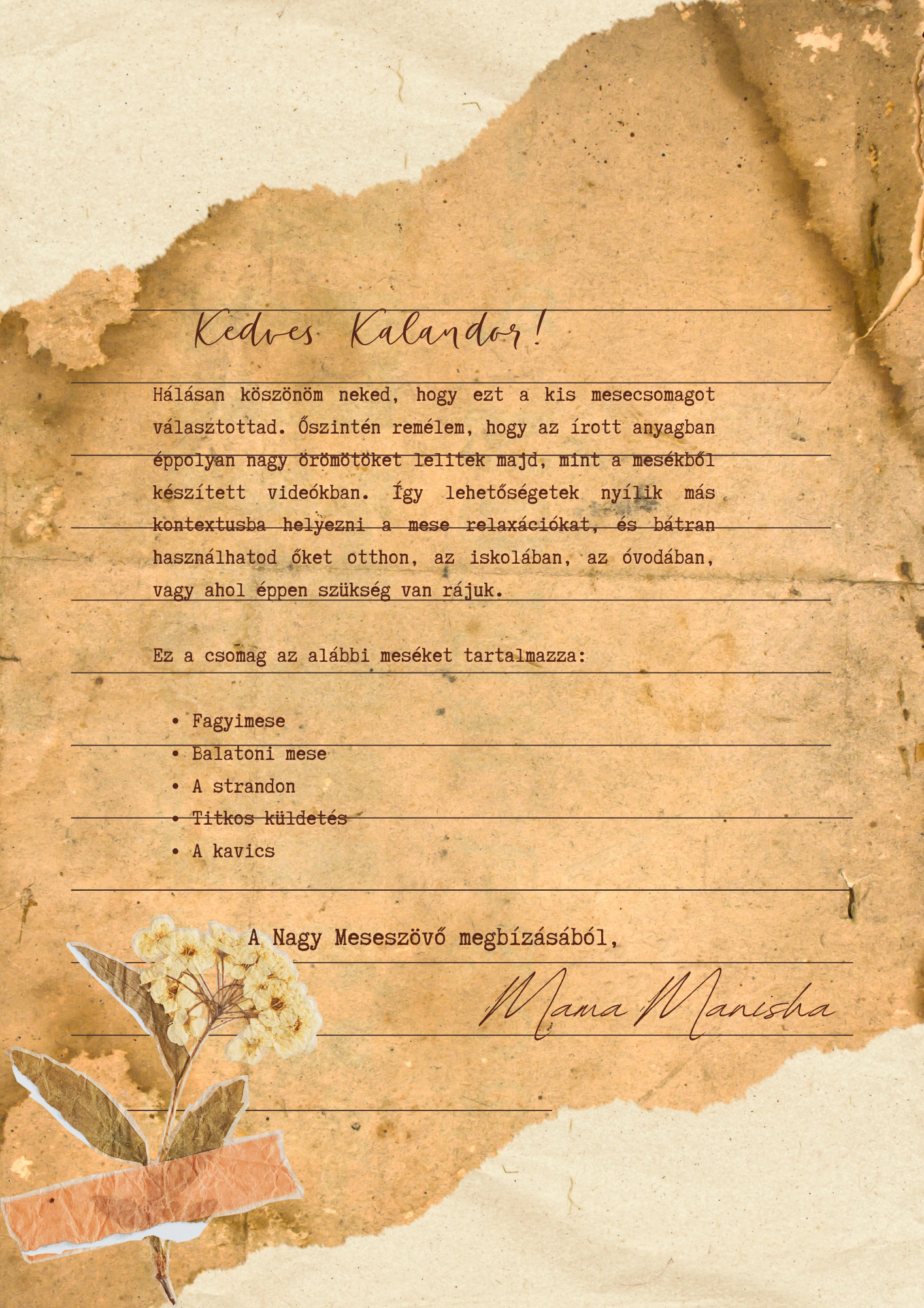 Öt esti mese relaxáció egy helyen- Nyárból az őszbe